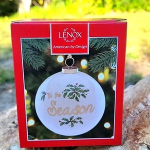 NWT LENOX 'Tis the Season Ornament 4 Inches Holly